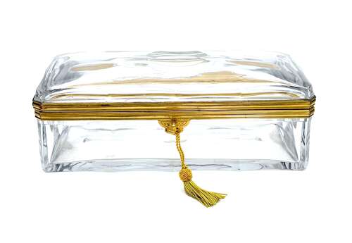 An Important BACCARAT Signed L'Escalier de Cristal Large Cut Crystal Casket