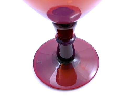 A Tall Antique Bohemian Goblet and Cover in Gorge-de-Pigeon Purple Tone.