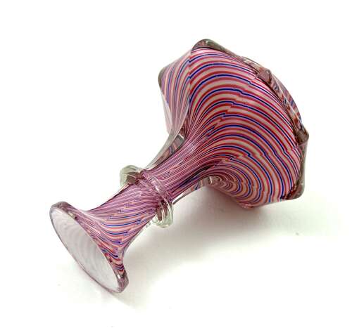 Antique Murano Pink Latticinio Glass Perfume Bottle