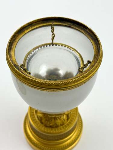 A Fine French Charles X Gilt-Bronze and Crystal Glass Perfume Burner, Circa 1825