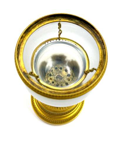 A Fine French Charles X Gilt-Bronze and Crystal Glass Perfume Burner, Circa 1825