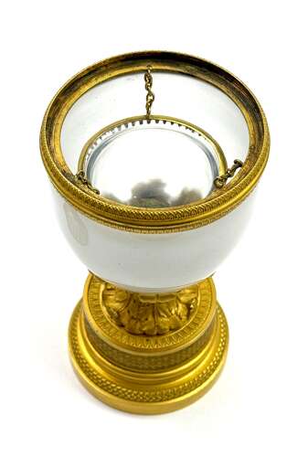 A Fine French Charles X Gilt-Bronze and Crystal Glass Perfume Burner, Circa 1825