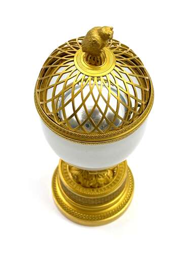 A Fine French Charles X Gilt-Bronze and Crystal Glass Perfume Burner, Circa 1825
