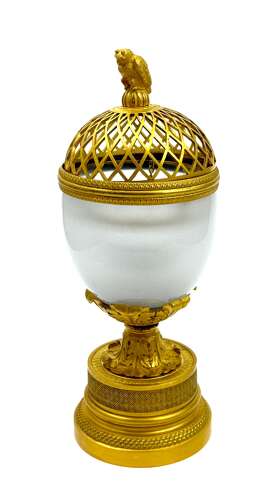 A Fine French Charles X Gilt-Bronze and Crystal Glass Perfume Burner, Circa 1825