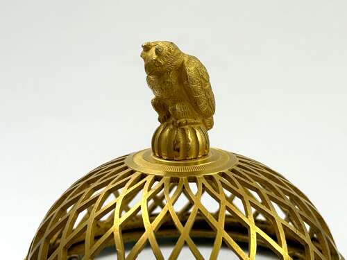 A Fine French Charles X Gilt-Bronze and Crystal Glass Perfume Burner, Circa 1825