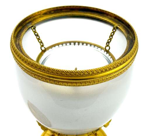 A Fine French Charles X Gilt-Bronze and Crystal Glass Perfume Burner, Circa 1825
