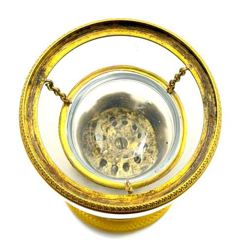 A Fine French Charles X Gilt-Bronze and Crystal Glass Perfume Burner, Circa 1825