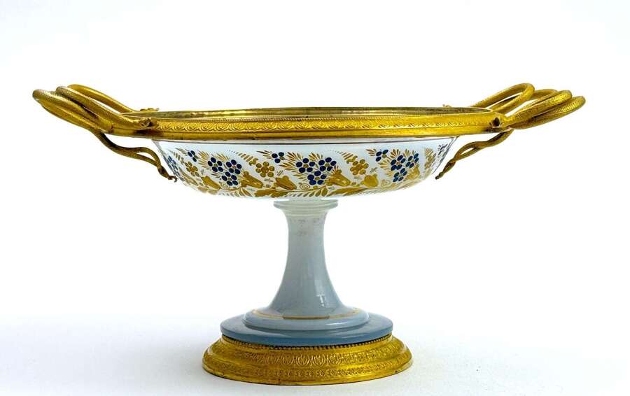 A Fine and Rare Antique&nbsp;Baccarat Charles X&nbsp;Opaline Glass Coupe