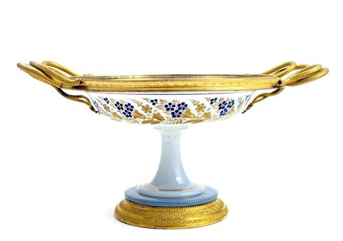 A Fine and Rare Antique Baccarat Charles X Opaline Glass Coupe