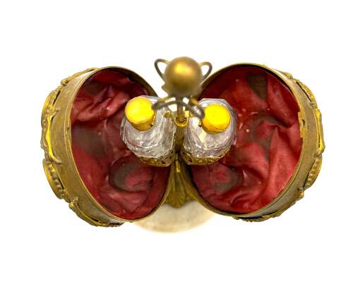A Highly Decorative Palais Royal Grand Tour Gilt Bronze Egg Perfume Casket.