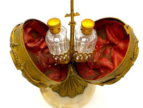 A Highly Decorative Palais Royal Grand Tour Gilt Bronze Egg Perfume Casket.