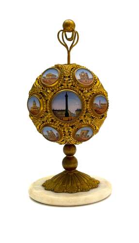 A Highly Decorative Palais Royal Grand Tour Gilt Bronze Egg Perfume Casket.