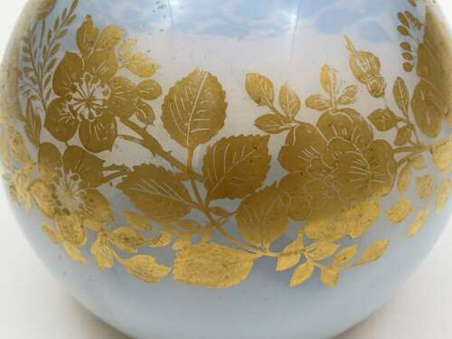 A Beautiful Antique French White 'Bulle de Savon' Opaline Perfume Bottle