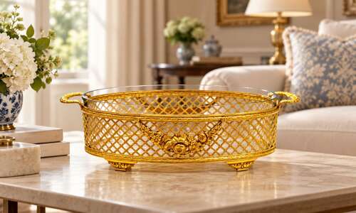 A Magnificent Antique French Doré Bronze Jardinière Decorated with a Floral Garland